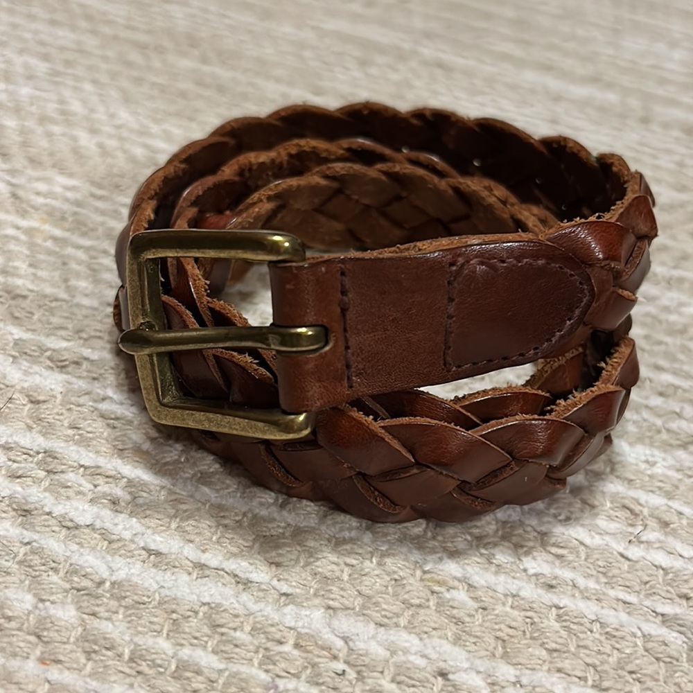 Gap Genuine Leather Brown Belt with Solid Brass